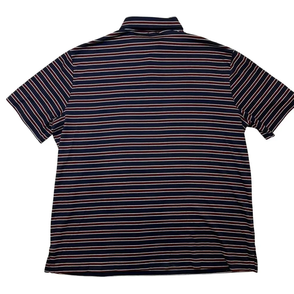Ralph Lauren Polo Men’s L Classic Red Blue White Striped Pony Short Sleeve